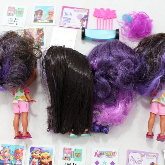 Lot of 4 HAIRDORABLES Dolls by JUST PLAY Skylar Kali Random Accessories Bundle - Picture 5 of 12